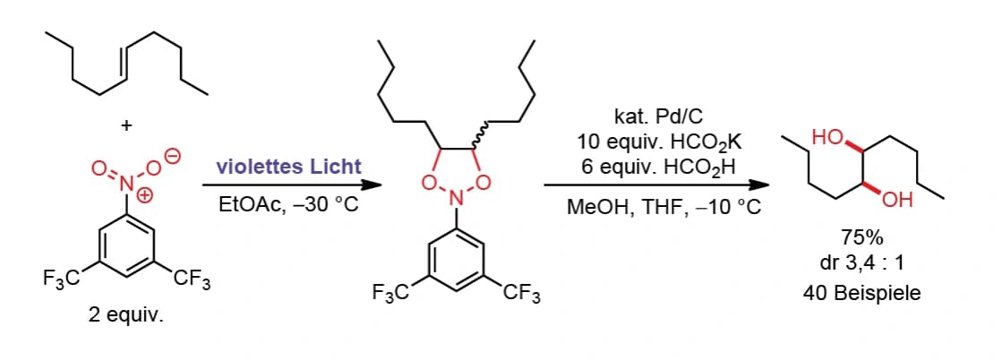 Dihydroxylierung mit Nitroaromaten