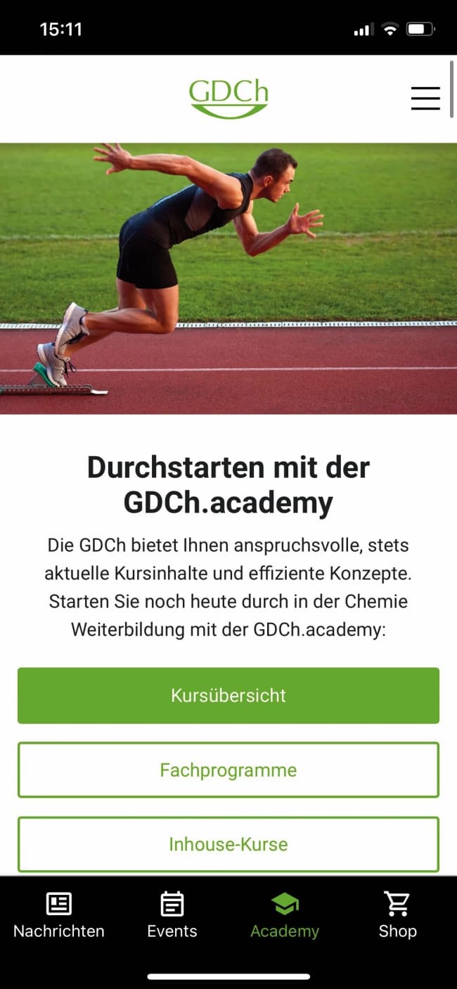 Fortbildungen und Tagungen der GDCh