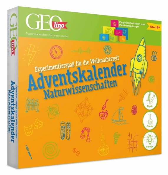 Rezension: GEOlino Adventskalender 2020. 24 spannende Experimente aus der Naturwissenschaft